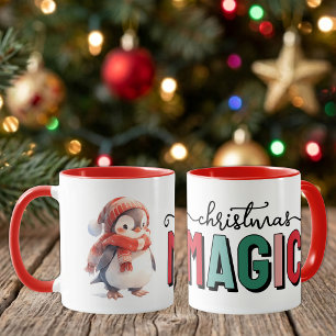 Taza Magia de pingüino lindo en Navidad