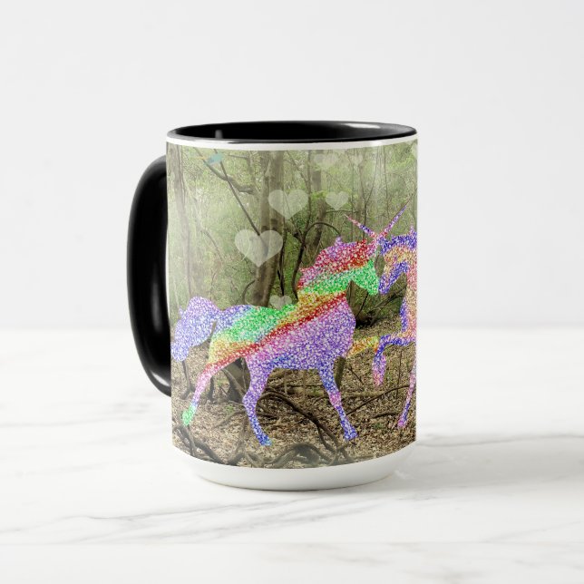 Taza Magia unicornio con bosque (Anverso izquierdo)