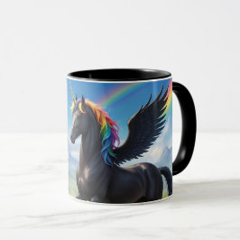 Taza Magic Friesenpferd Alicorn Tasse