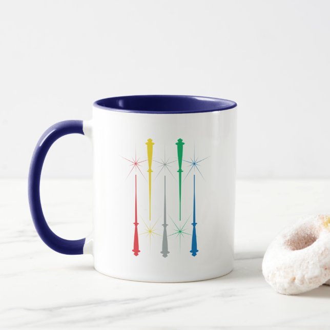 Taza Magic Wands Mug 11oz. Azul oscuro (Con donut)