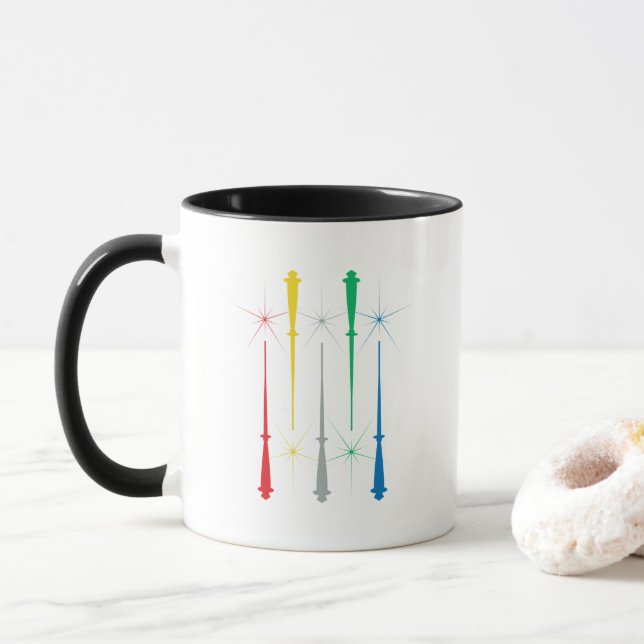 Taza Magic Wands Mug 11oz. Negro (Con donut)
