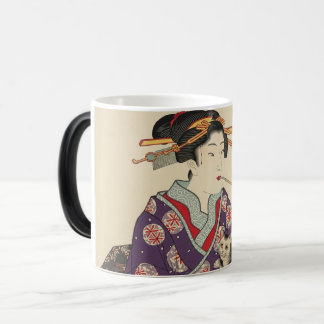 Taza Mágica マグカップ:Youtubeで人気急上昇中。毒舌浮世絵芸者・花と猫の玉のマグカップ