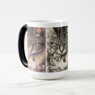 Taza Mágica 1 Estado de ánimo + 3 Vibraciones = Purrfección To