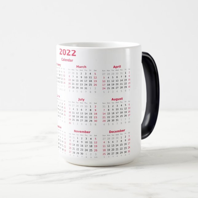 Taza Mágica 2022 Calendario Morphing Mug (Anverso derecho)
