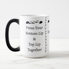Taza Mágica 3 pasos para Cállate Texto Divertido Personalizabl