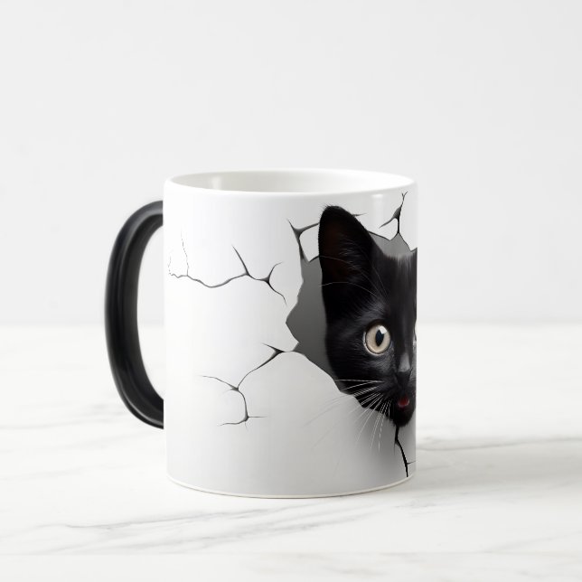 Taza Mágica 3D Black cat