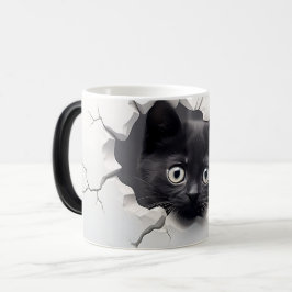 Taza Mágica 3D Black cat