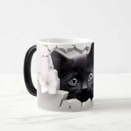 Taza Mágica 3D Black cat