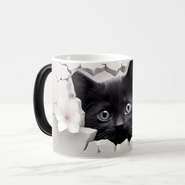 Taza Mágica 3D Black cat