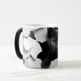 Taza Mágica 3D Black cat