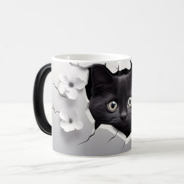 Taza Mágica 3D Black cat