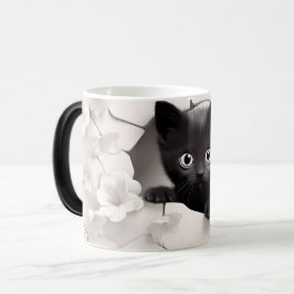 Taza Mágica 3D Black cat