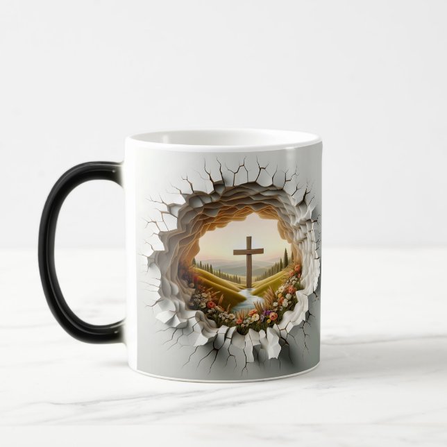 Taza Mágica 3D Christian Cross (Izquierda)