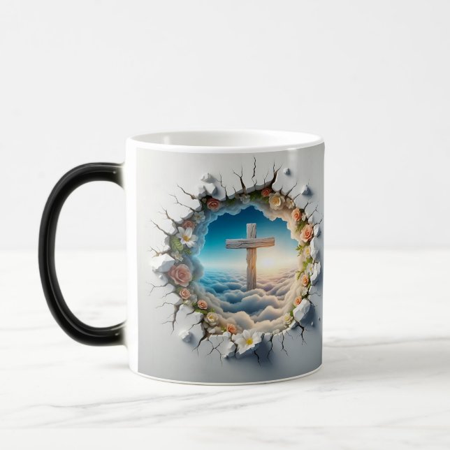 Taza Mágica 3D Christian Cross (Izquierda)