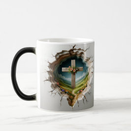 Taza Mágica 3D Christian Cross