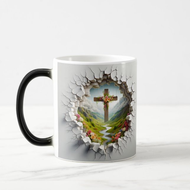 Taza Mágica 3D Christian Cross (Izquierda)