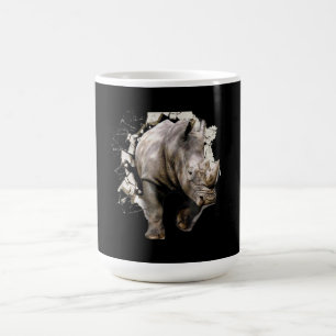 Taza Mágica 3d Rinoceronte - Rinocerontes de animales salvajes