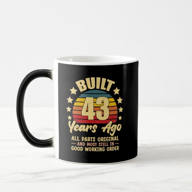 Taza Mágica 43 Years Ago All Parts Original 43th Birthday (Izquierda)