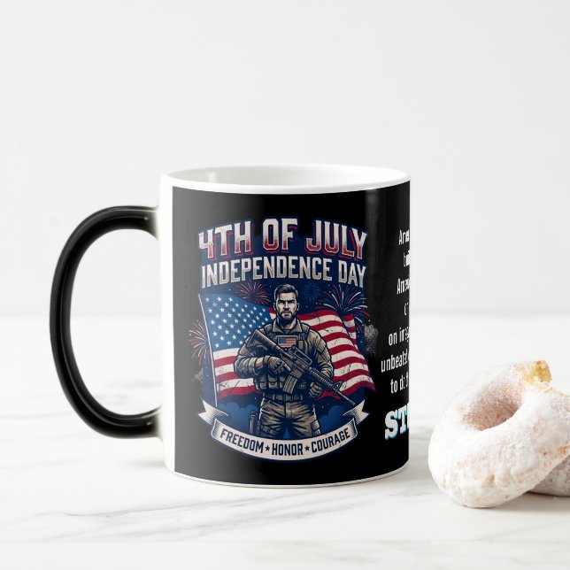 Taza Mágica 4 de Julio  (Con donut)