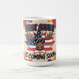 Taza Mágica 51.ᵉʳ Regalo de humor patriótico de Moose