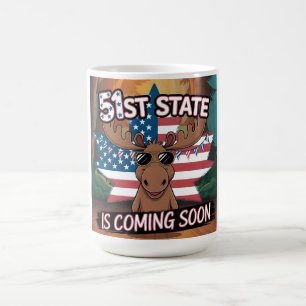 Taza Mágica 51° Estado Moose Gafas de sol Bandera de Estados U