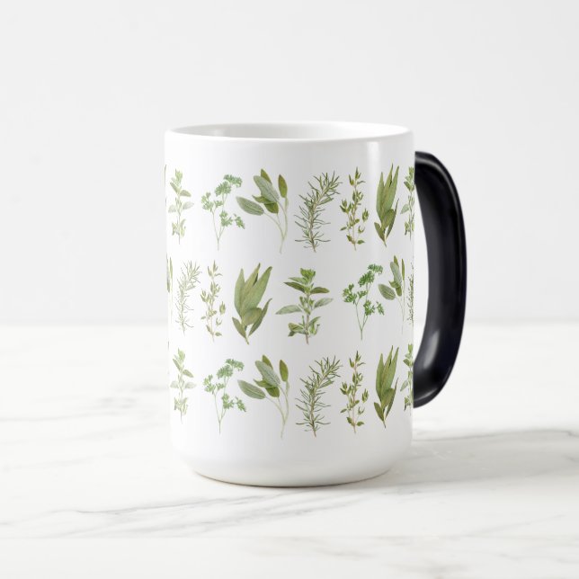 Taza Mágica 6 FRESH HERBS Tall Magic Morphing Mug (todo sobre) (Anverso derecho)