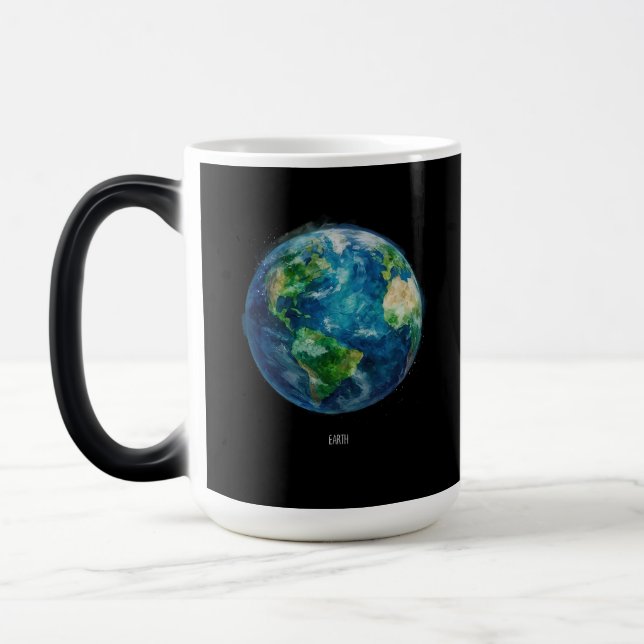 Taza Mágica A painting of the earth in a space (Izquierda)
