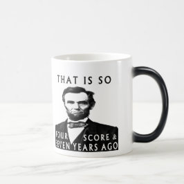 Taza Mágica Abe Lincoln que es tan cuatro cuentas y siete años