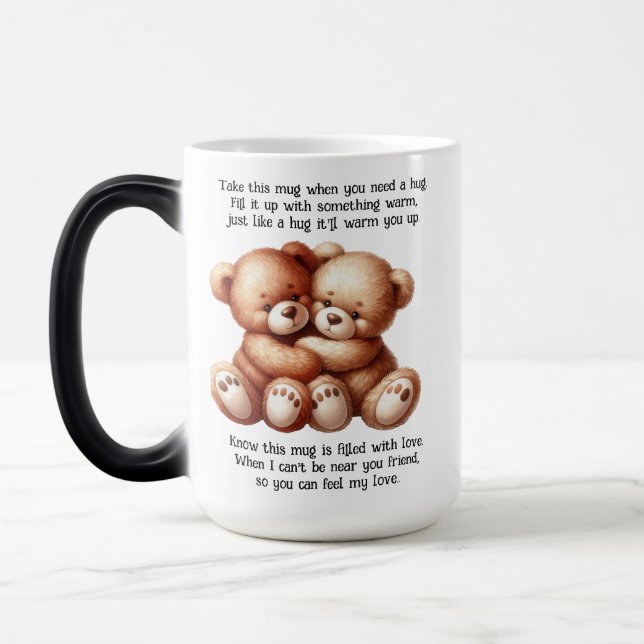 Taza Mágica Abrazo en un amigo de peluche (Izquierda)