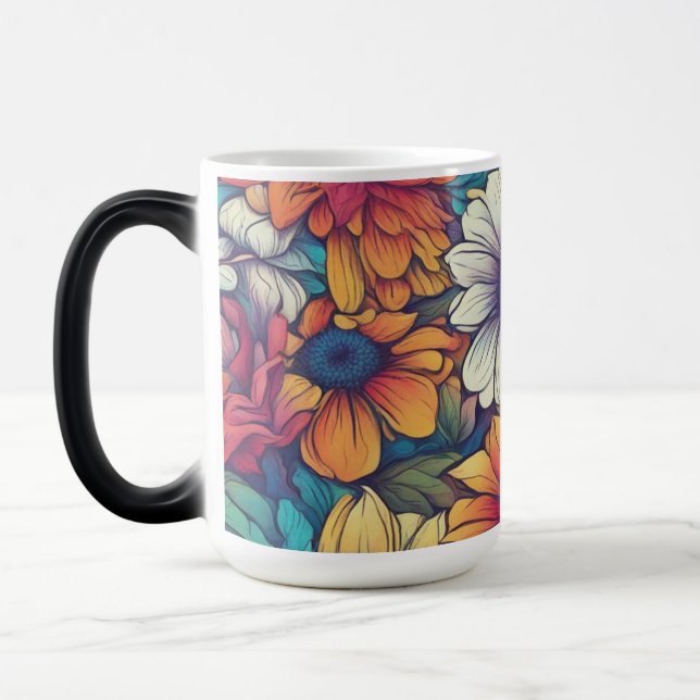 Taza Mágica Abstract Floral #970 - (Izquierda)