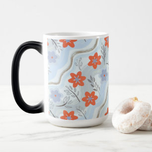 Taza Mágica Abstract Floral Retro Swirls