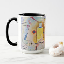 Taza mágica abstracta Amarillo Rojo Azul Kandinsky