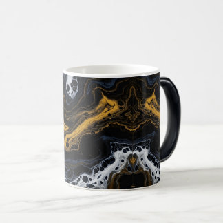 Taza Mágica Abstracto de lujo Café Mugs - Negro, Oro y Blanco