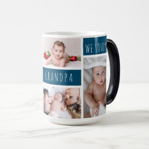 Taza Mágica Abuelo te queremos Collage de fotos