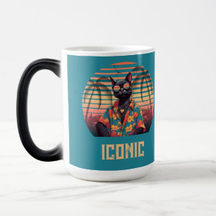 Taza Mágica Actitud de gatos tropicales sin tiempo