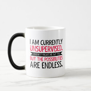 Taza Mágica Actualmente no estoy supervisado - Gracioso regalo