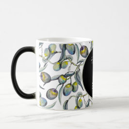 Taza Mágica Acuarela de oliva mágica pintada a mano