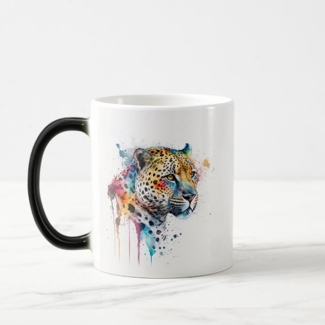 Taza Mágica Acuarela jaguar (Izquierda)