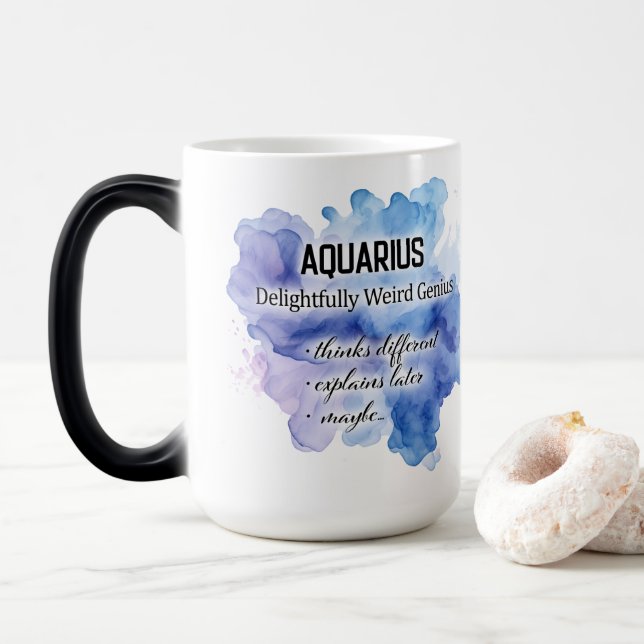 Taza Mágica Acuario (Con donut)