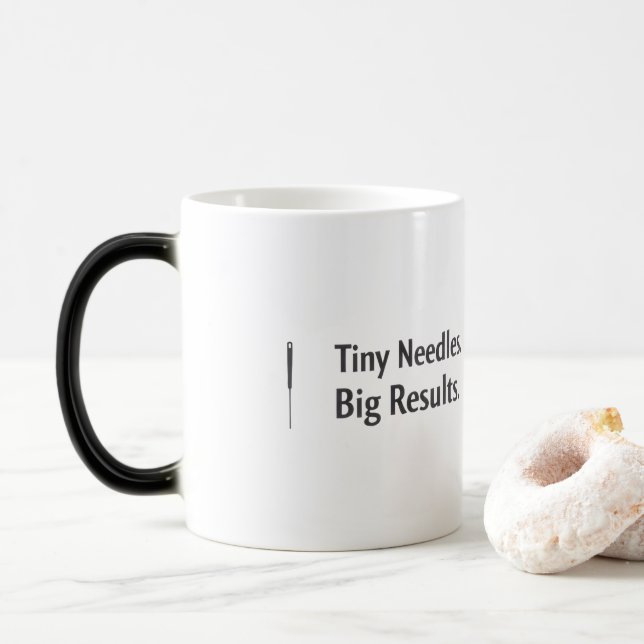 Taza Mágica Acupuncture Mug Tiny Needles Big Results  (Con donut)
