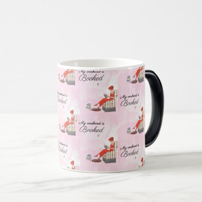 Taza Mágica Adormeciéndose en el conocimiento - La mujer leyen (Anverso derecho)