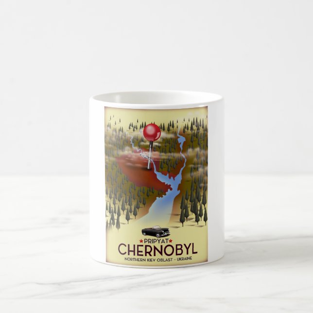 Taza Mágica Afiche de viaje de Chernobyl, Pripyat (Centro)