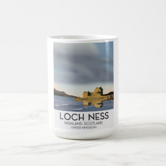 Taza Mágica Afiche de viaje de Loch Ness, Highlands, Escocia