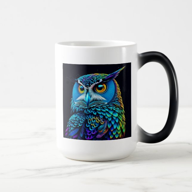 Taza Mágica Ai generó Lechuza Colorida (Derecha)