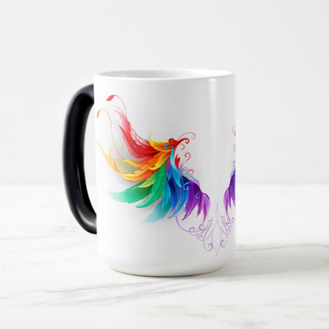 Taza Mágica Alas del arco iris fluidas (Anverso izquierdo)