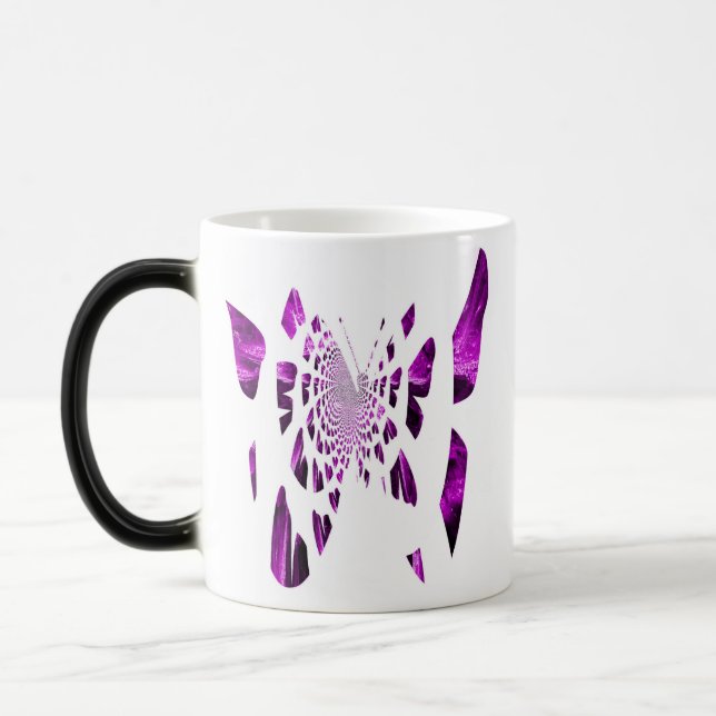 Taza Mágica Alas mariposas púrpura (Izquierda)
