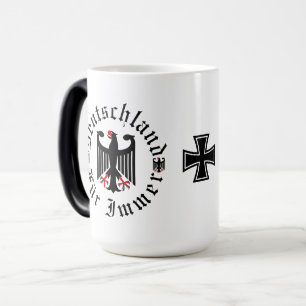 Taza Mágica Alemania/Deutschland Por siempre/águila negra/cruz