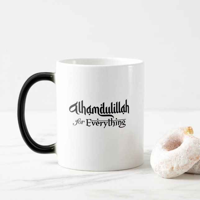 Taza Mágica Alhamdulillah for Everything Minimal Islamic Gift (Con donut)
