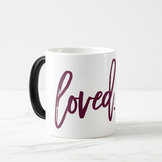 Taza Mágica Amado. Tipografía moderna de escritura de moda en  (Anverso izquierdo)