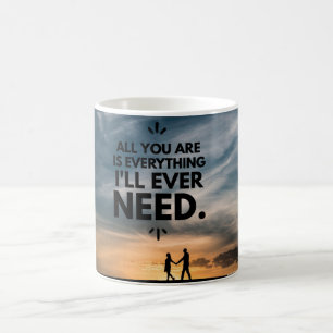 Taza Mágica Amar a los cerdos por el El día de San Valentín -